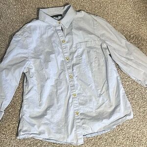 Jones New York Light Blue Shirt with Gold Accents